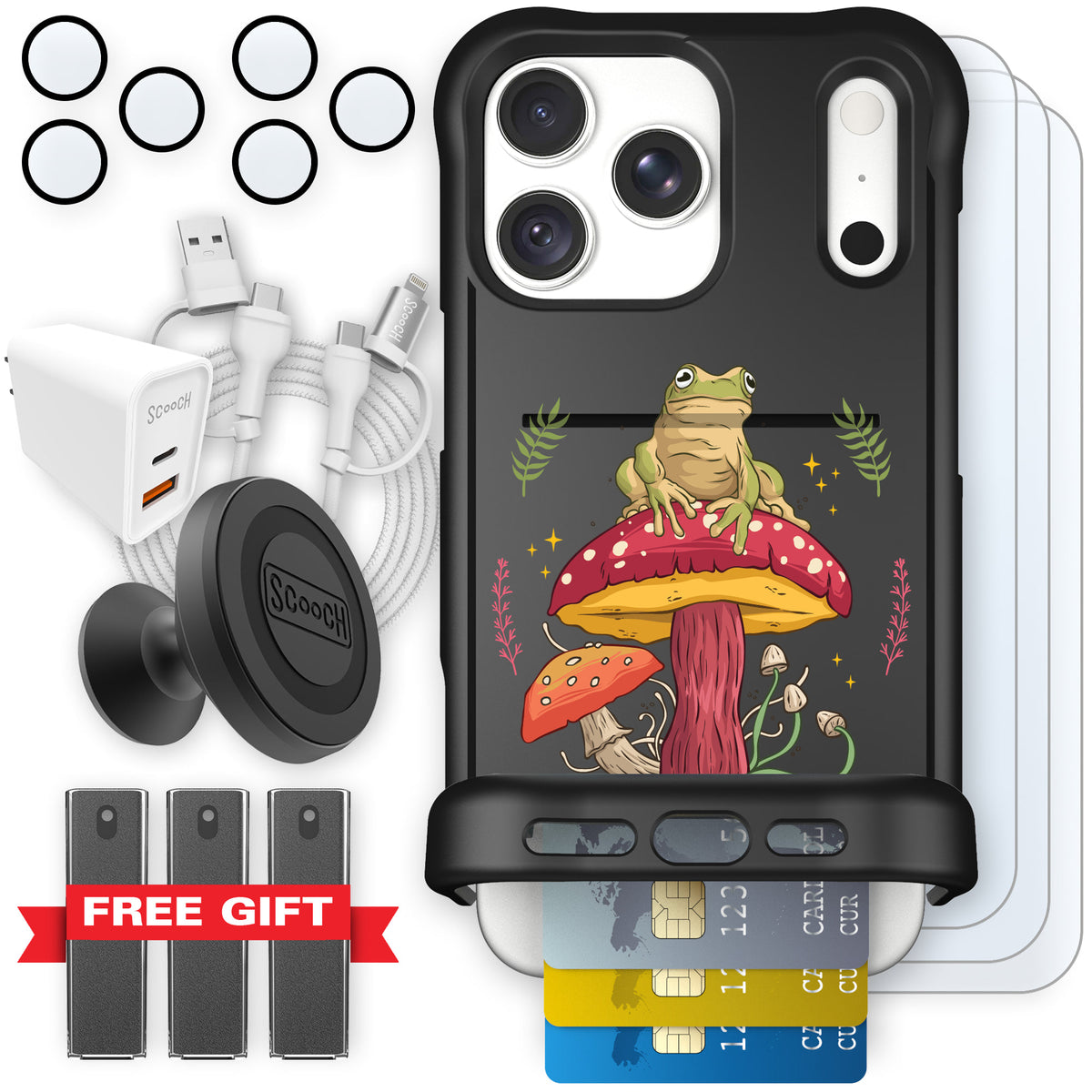 Wingmate Toadstool Frog for iPhone 18 Pro Max — Ultimate Bundle