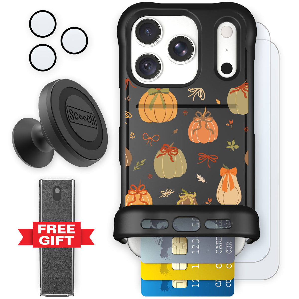 Wingmate Pretty Pumpkins for iPhone 18 Pro — Defender Bundle